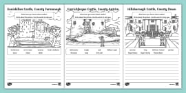 Match the Castles Activity Sheet (teacher made) - Twinkl