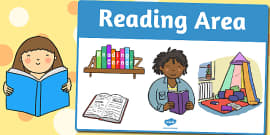 FREE! - 👉 Reading Area Sign (teacher made) - Twinkl