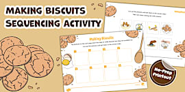 8 Step Sequencing Cards - Baking Biscuits - Twinkl