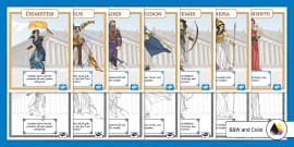 Greek Gods and Goddesses Information Cards (teacher made)