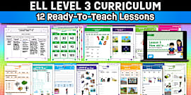 Ell Program ELL Curriculum: Complete Level 1 Bundle β 12 Lessons