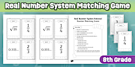 Fun Real Number System Sorting Activity | Twinkl USA
