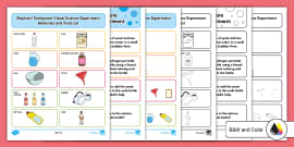 👉 Science Experiment Recording Sheet - Science Resource - Twinkl