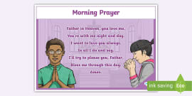 Morning Prayer Print-Out (teacher made) - Twinkl