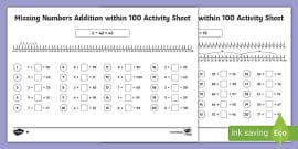 Year 3 Missing Number Problems Worksheet - Maths Resources