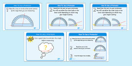 👉 How To Use A Protractor Display Poster   Twinkl