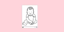 FREE! - Baby Teething Chart Colouring Sheet - EYLF - Parents