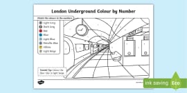 FREE! - London Underground Colouring Page | Resources | Twinkl