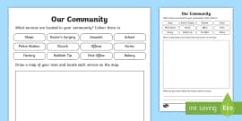 My Community Worksheet | Worksheets for EYFS and KS1