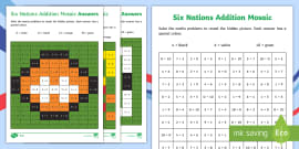 KS1 Rugby Shirt Multiplication Mosaics Worksheet/ Activity