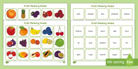 Fruit Memory Game (teacher made) - Twinkl