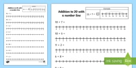 2 Digit Number Addition Worksheets - Maths - Twinkl
