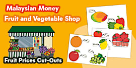 Malaysia Ringgit money maths worksheets - Money Cut-Outs