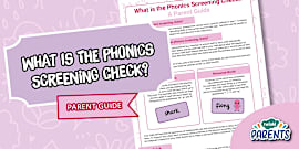 Phonics Screening Check for Parents: Year 1 Guide | Twinkl