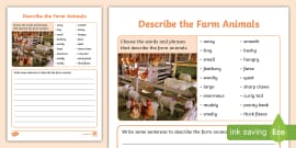 Farm Animals Fact File Template, All About Farm Animals