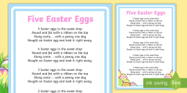 Five Easter Eggs Counting Song PowerPoint (teacher made)