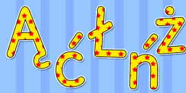 Yellow and Red Stars Display Lettering (teacher made)