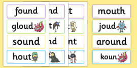 Ow Words - Sounds Cards - Primary Education Phonics Resources