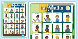 My Family KS1 Family Word Cards Spanish (teacher made)