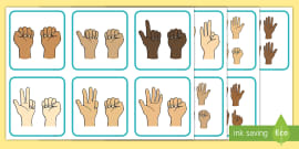 Finger Counting to 10 Peg Number Cards (teacher made)