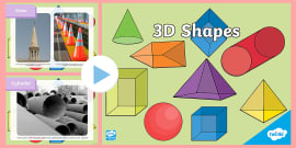 3D Shapes Interactive PowerPoint - Maths Resource - Twinkl