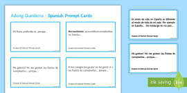 Spanish Conversation Gap Fillers Matching Cards - Spanish