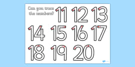 👉 Numicon Shape Number Representation and Formation 11 to 20