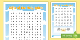 Gifts of the Holy Spirit for Kids, Matching Worksheet