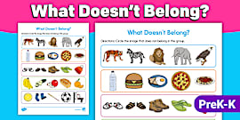 What Does Not Belong Worksheet