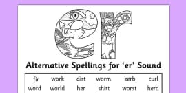 'er' Digraph Differentiated Word Search - phonics, grammar ...
