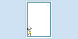 FREE! - Simple Blank Golf Club Ball Page Border | Twinkl Page Border