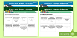Science as a Human Endeavour Year 3 Curriculum Objective Posters