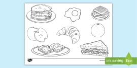 French Food Colouring Pages (teacher made) - Twinkl