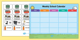 Weekly Timetable Template (teacher made)