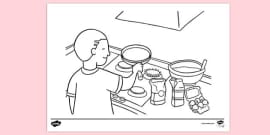 FREE! - Cooking Utensils Colouring Page, KS1 Resources