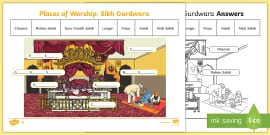 Download FREE! - Places of Worship Synagogue Worksheet / Worksheet