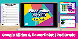 Kindergarten Place Value Counting to 100 Digital Task Cards