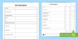Classroom Jobs Application Form Worksheet Worksheet