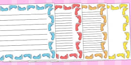 FREE! - Footprint Page Borders (teacher made) - Twinkl