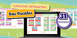 Tarjetas de emparejar: Las vocales - Twinkl