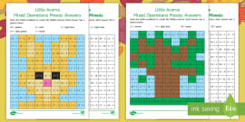 Little Acorns Addition to 10 Worksheet / Worksheet