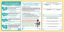 TEEL Paragraphing A4 Display Poster (teacher Made) - Twinkl