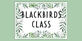 Muted Botanical Themed Class Line Order Display Poster