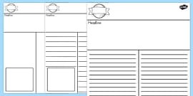 News Article Blank Sheets For Writing