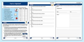 Fact vs. Opinion Activity (teacher made)