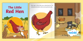 The Little Red Hen Story Sequencing Cards - English - Twinkl