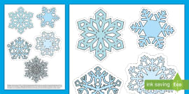 👉 Printable Small Snowflakes - Editable Christmas Craft Idea