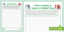 speech writing template ks2