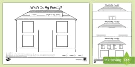 My Family Portrait Cut and Paste Worksheet / Worksheet