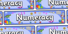 FREE! - 👉 Numeracy Sign - Classroom Area Signs - Twinkl